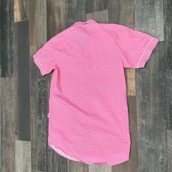 Doraemon Manga Anime Robotic Cat Shirt Sleep Wear Button Down Cool Planet Pink - Picture 8 of 10